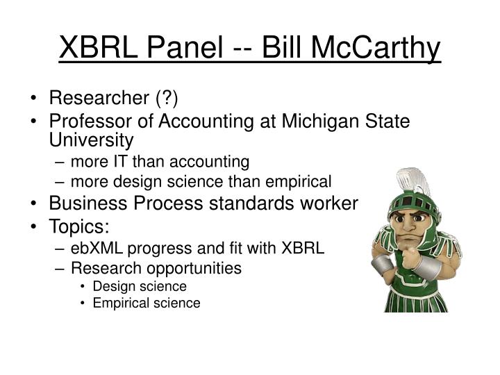 xbrl panel bill mccarthy