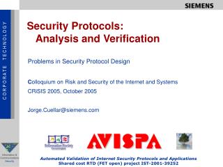 Security Protocols: Analysis and Verification