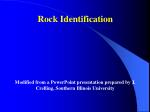 Rock Identification