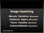 Image Inpainting - slide 1