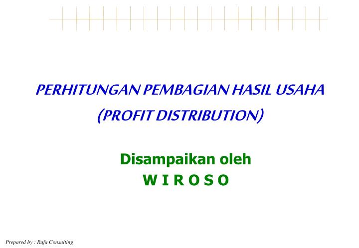 perhitungan pembagian hasil usaha profit distribution