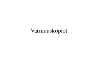 Varmuuskopiot