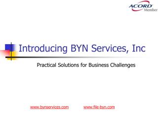 Introducing BYN Services, Inc