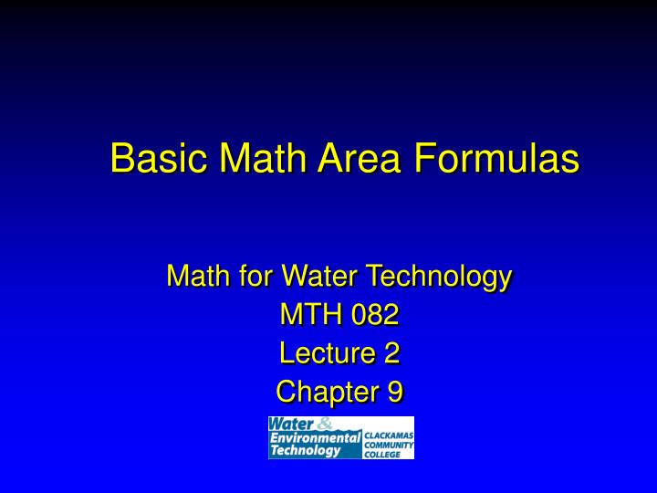 basic math area formulas