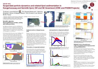 Scientific objective: Fjord sediments as climate, calving and melting archives