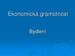 ekonomick gramotnost