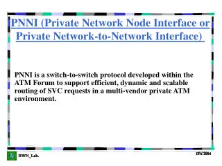 PNNI (Private Network Node Interface or Private Network-to-Network Interface)