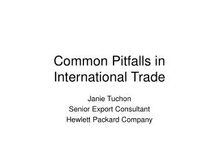 Common Pitfalls in International Trade