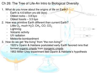 Ch 26: The Tree of Life-An Intro to Biological Diversity