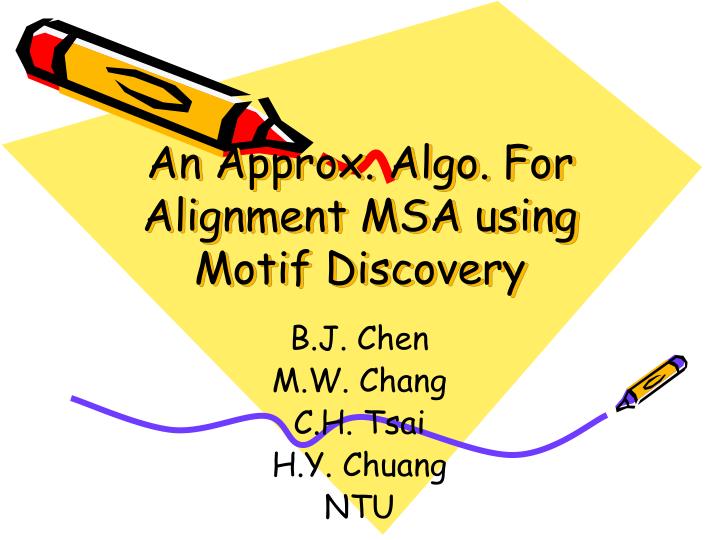 an approx algo for alignment msa using motif discovery