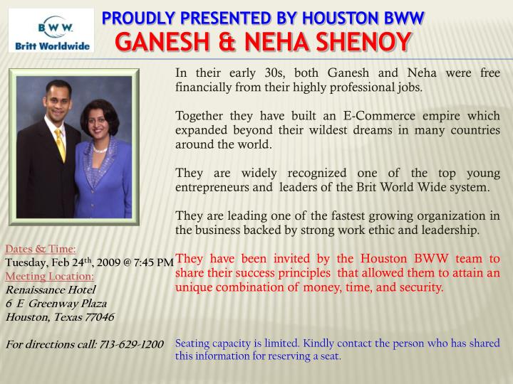 proudly presented by houston bww ganesh neha shenoy