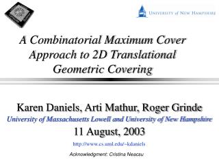 A Combinatorial Maximum Cover Approach to 2D Translational Geometric Covering