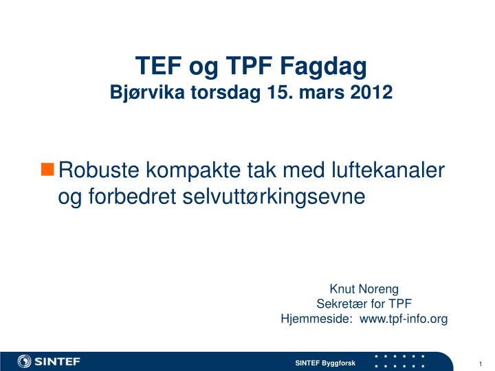 tef og tpf fagdag bj rvika torsdag 15 mars 2012