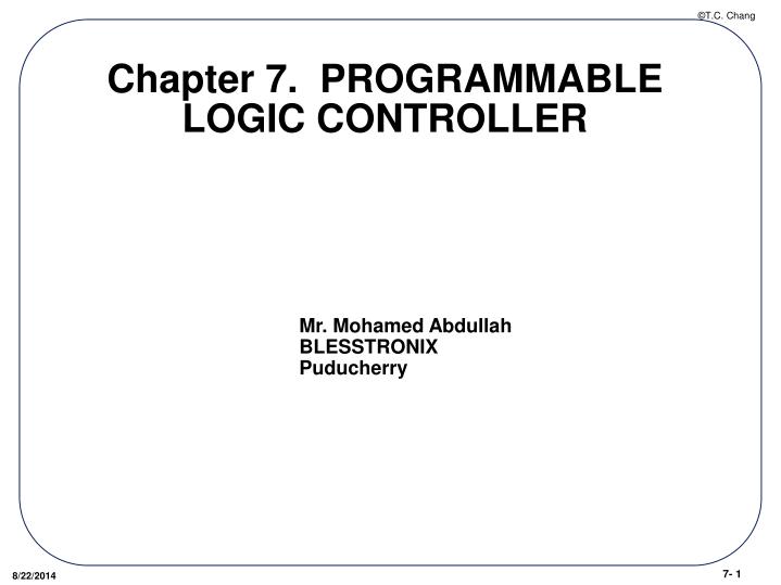 chapter 7 programmable logic controller