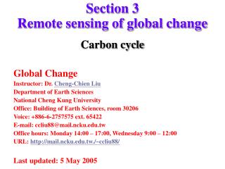 Section 3 Remote sensing of global change