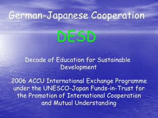German-Japanese Cooperation