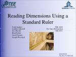 Reading Dimensions Using a Standard Ruler - slide 1