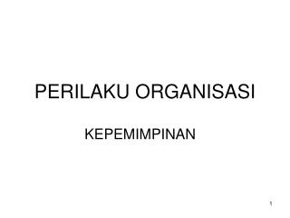 perilaku organisasi