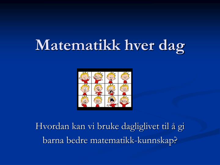 matematikk hver dag