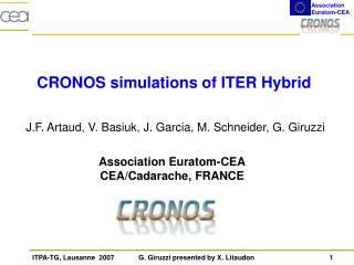 CRONOS simulations of ITER Hybrid