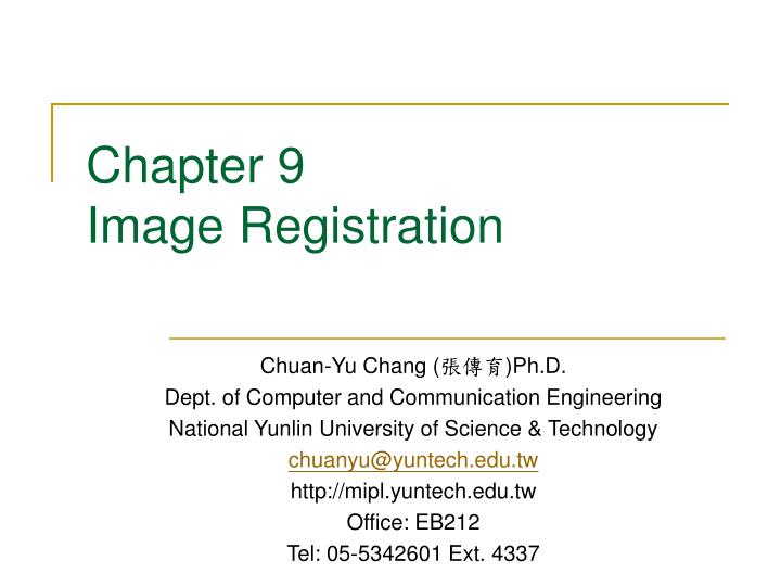 chapter 9 image registration