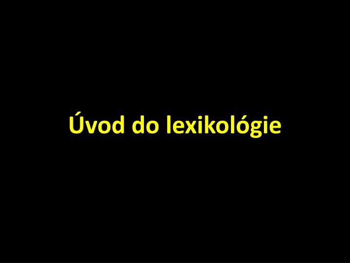 vod do lexikol gie