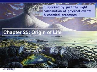 Chapter 25: Origin of Life