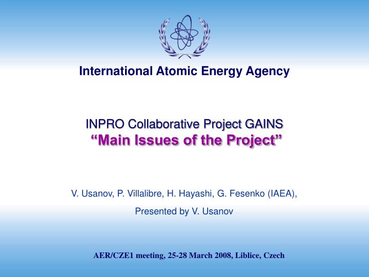 inpro collaborative project gains main issues of the project