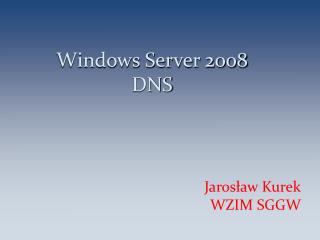 windows server 2008 dns