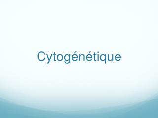 cytog n tique