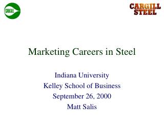 Marketing Careers in Steel
