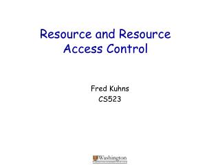 Resource and Resource Access Control