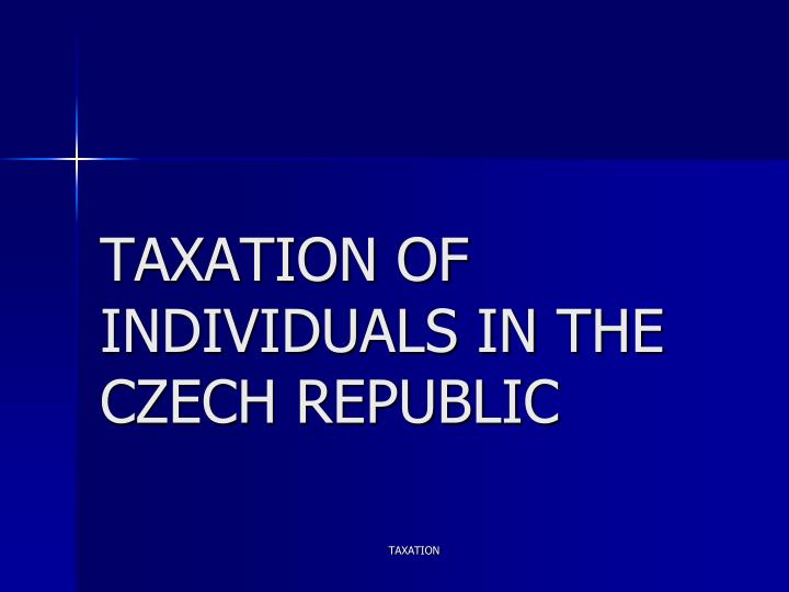 taxation of individuals in the czech republic