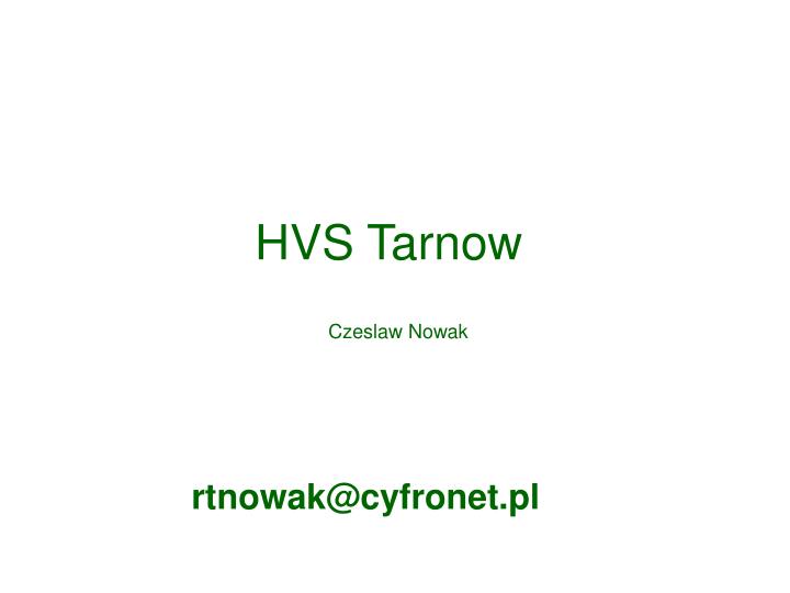hvs tarnow