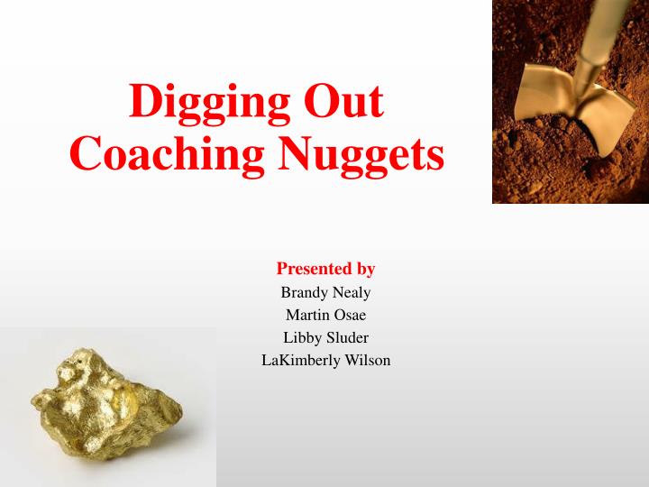 title of training digging out coaching nuggets