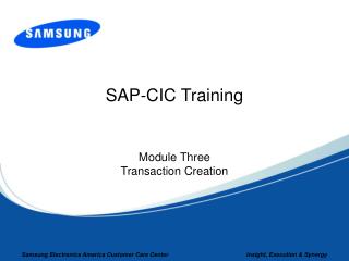 SAP-CIC Training