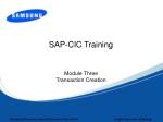 SAP-CIC Training - slide 1