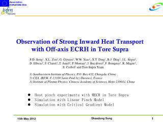 Observation of Strong Inward Heat Transport with Off-axis ECRH in Tore Supra