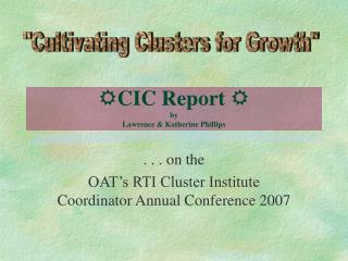 R CIC Report R by Lawrence &amp; Katherine Phillips