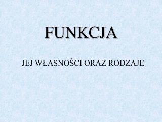 funkcja