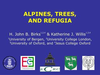 H. John B. Birks 1,2,4 &amp; Katherine J. Willis 1,3,4
