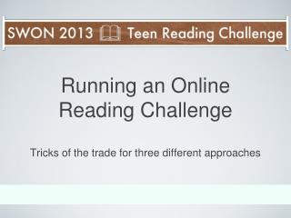 Running an Online Reading Challenge
