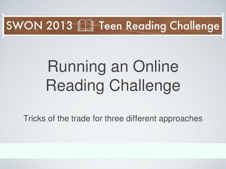 running an online reading challenge