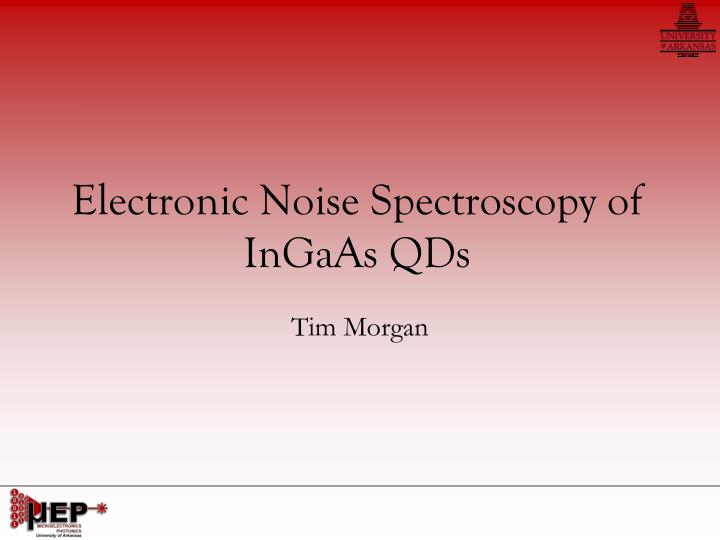electronic noise spectroscopy of ingaas qds
