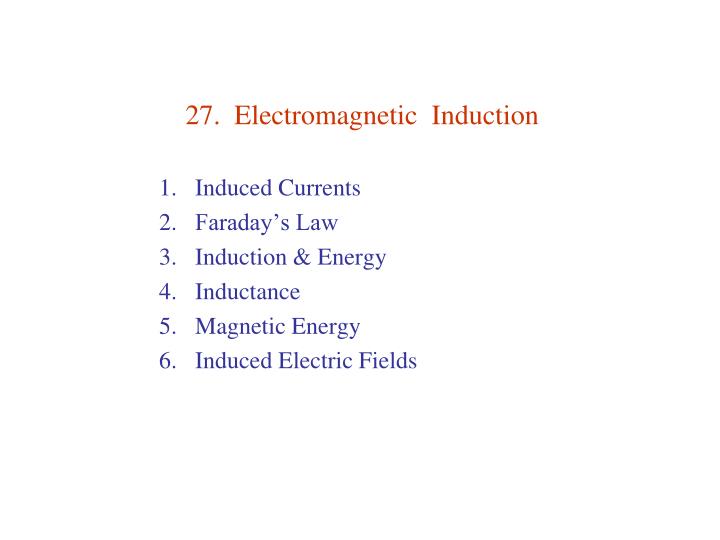 27 electromagnetic induction