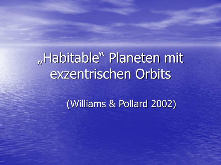 habitable planeten mit exzentrischen orbits