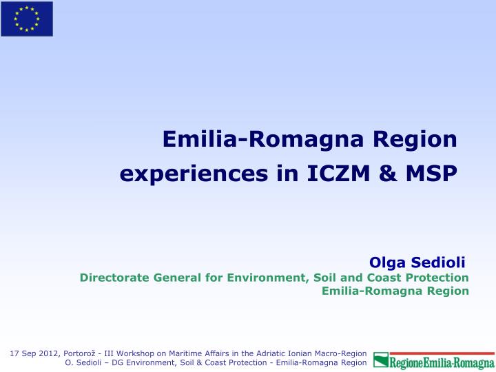 emilia romagna region experiences in iczm msp