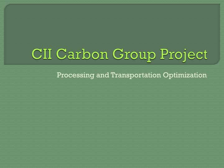 cii carbon group project