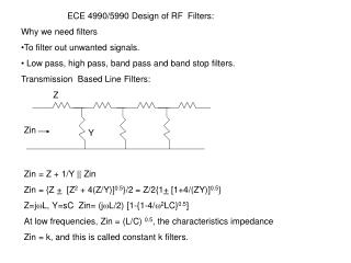 ECE 4990/5990 Design of RF Filters: Why we need filters