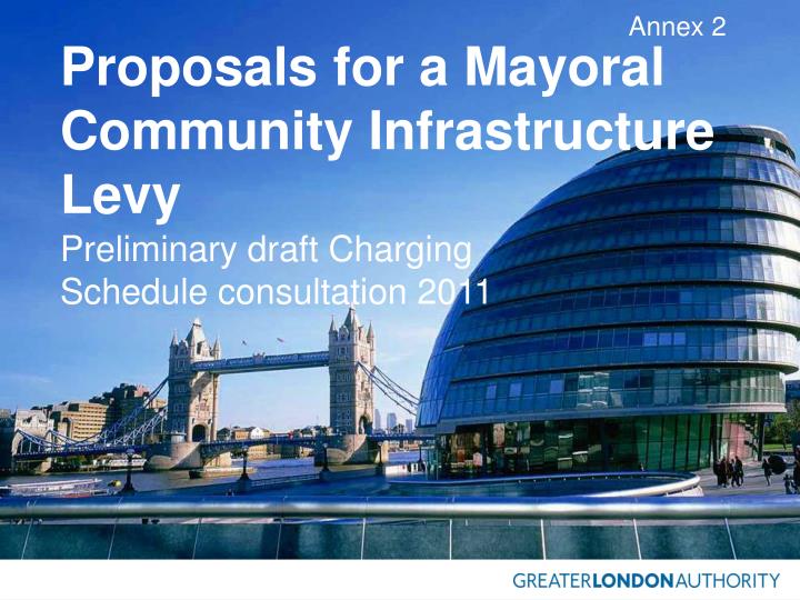 proposals for a mayoral community infrastructure levy